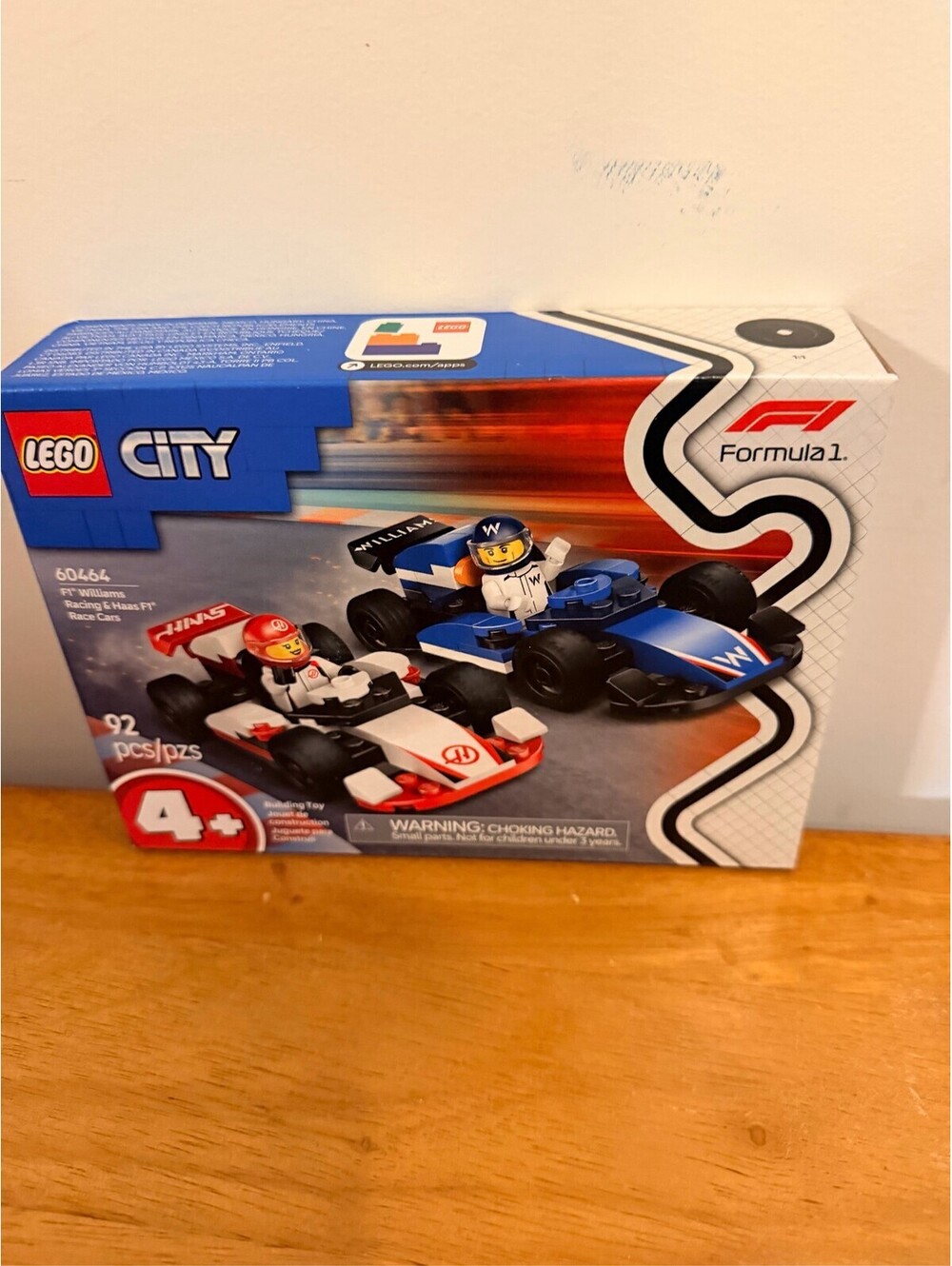 LEGO City Formula 1 Williams Racing & Haas F1 Race Cars Set 60464